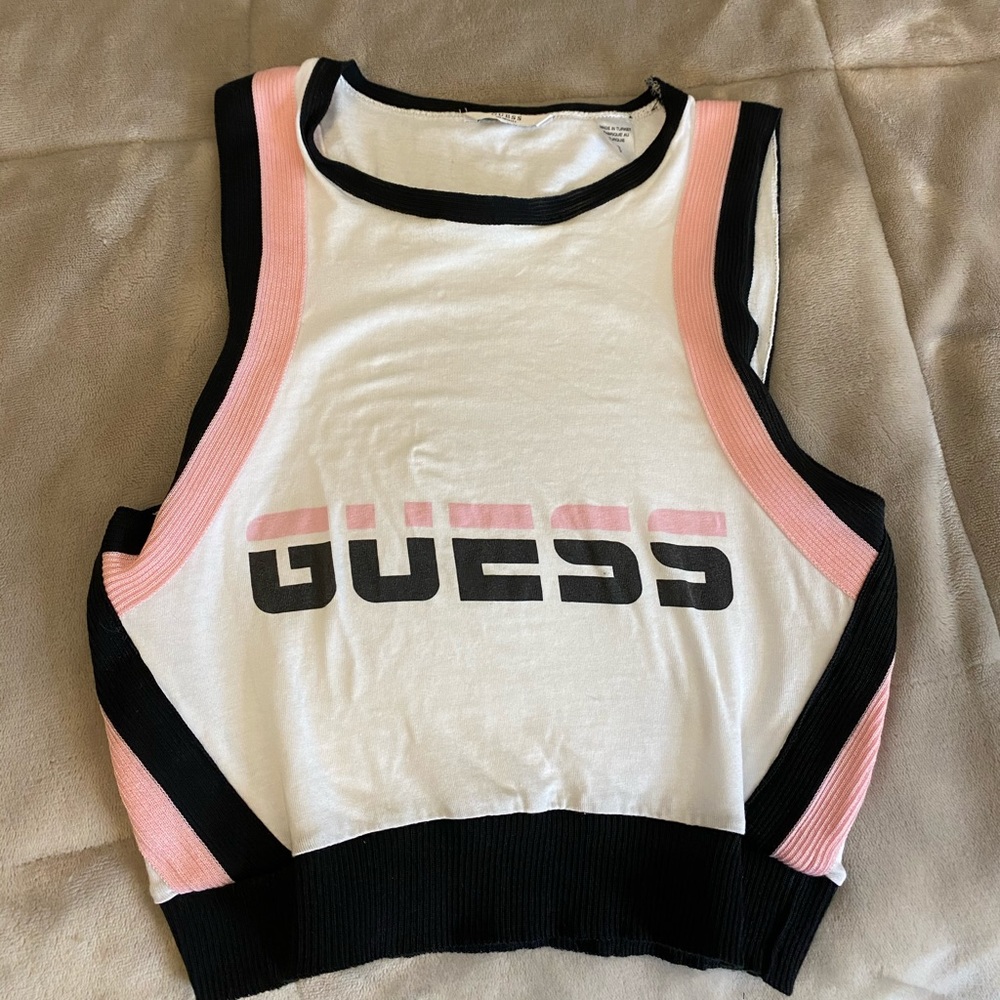 GUESS High Neck Cropped Top